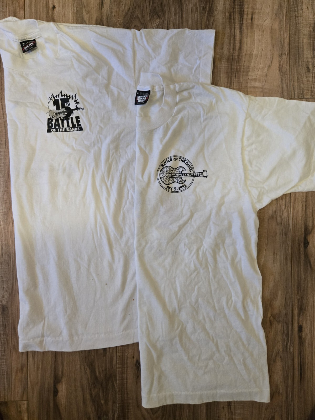 Vintage 90s Battle Of The Bands Lot Of 2 T-Shirt  Size XL White Men’s (i9