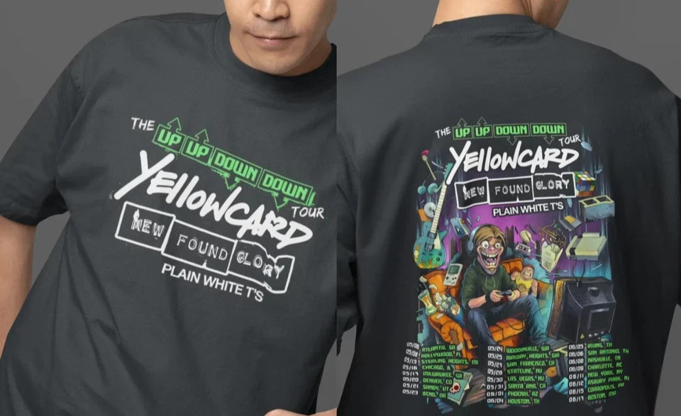 Yellowcard New Found 2026 Tour Graphic T Shirt