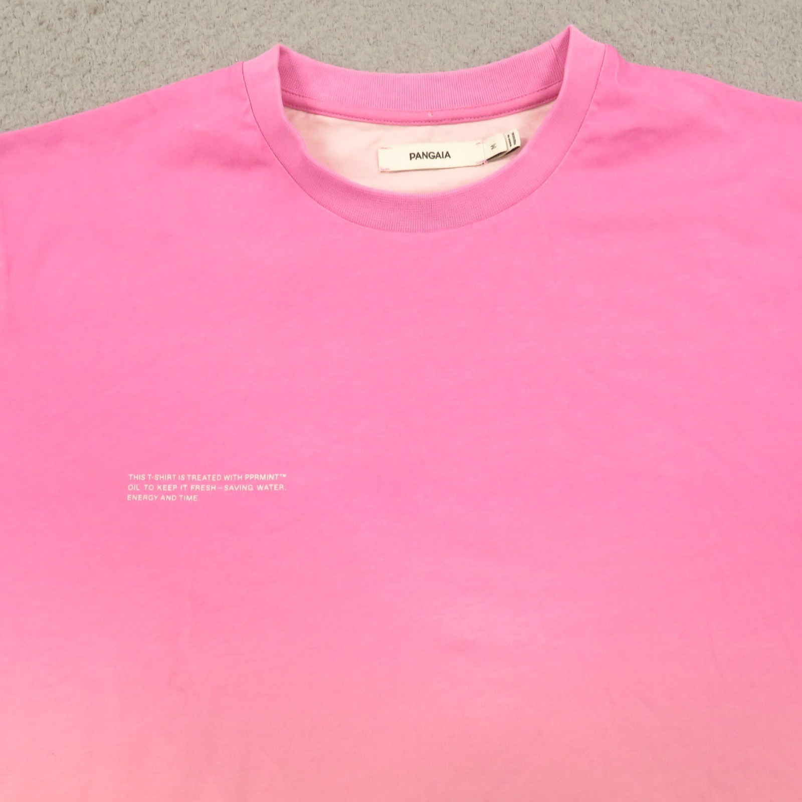 Pangaia Shirt Mens Medium Blush Hot Pink Ombre Fade Peppermint Minimalist Eco gallery