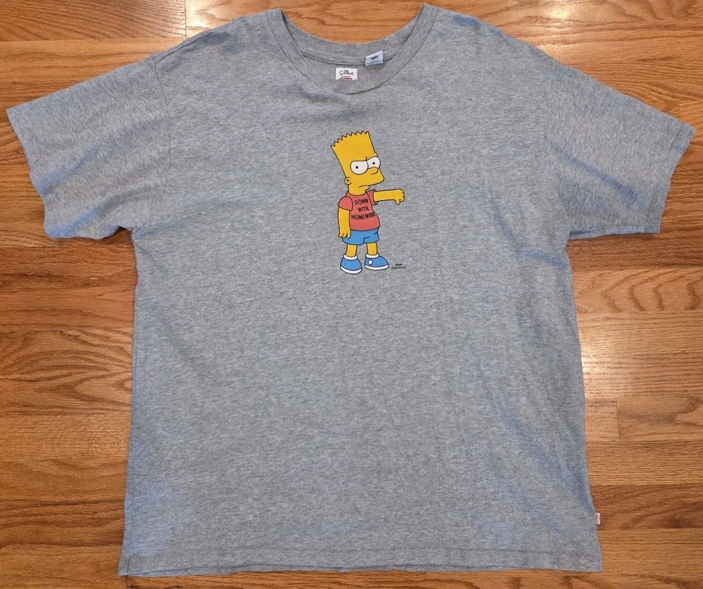 Levi's The Simpsons Bart Shirt Size L Gray Down with Homework 20th Century Fox gallery