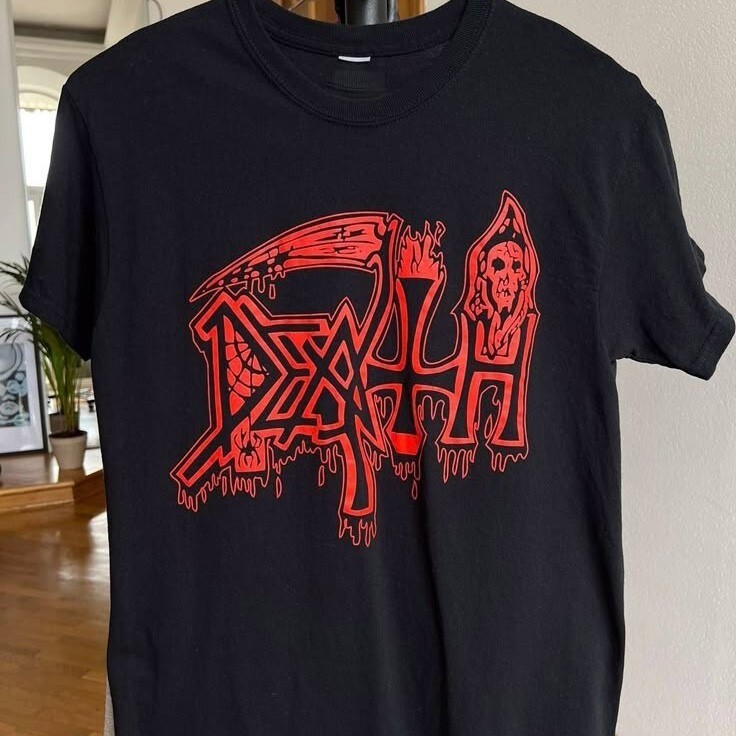 Retro DEATH Logo rock metal red Graphic Unisex T-Shirt S-5XL gallery