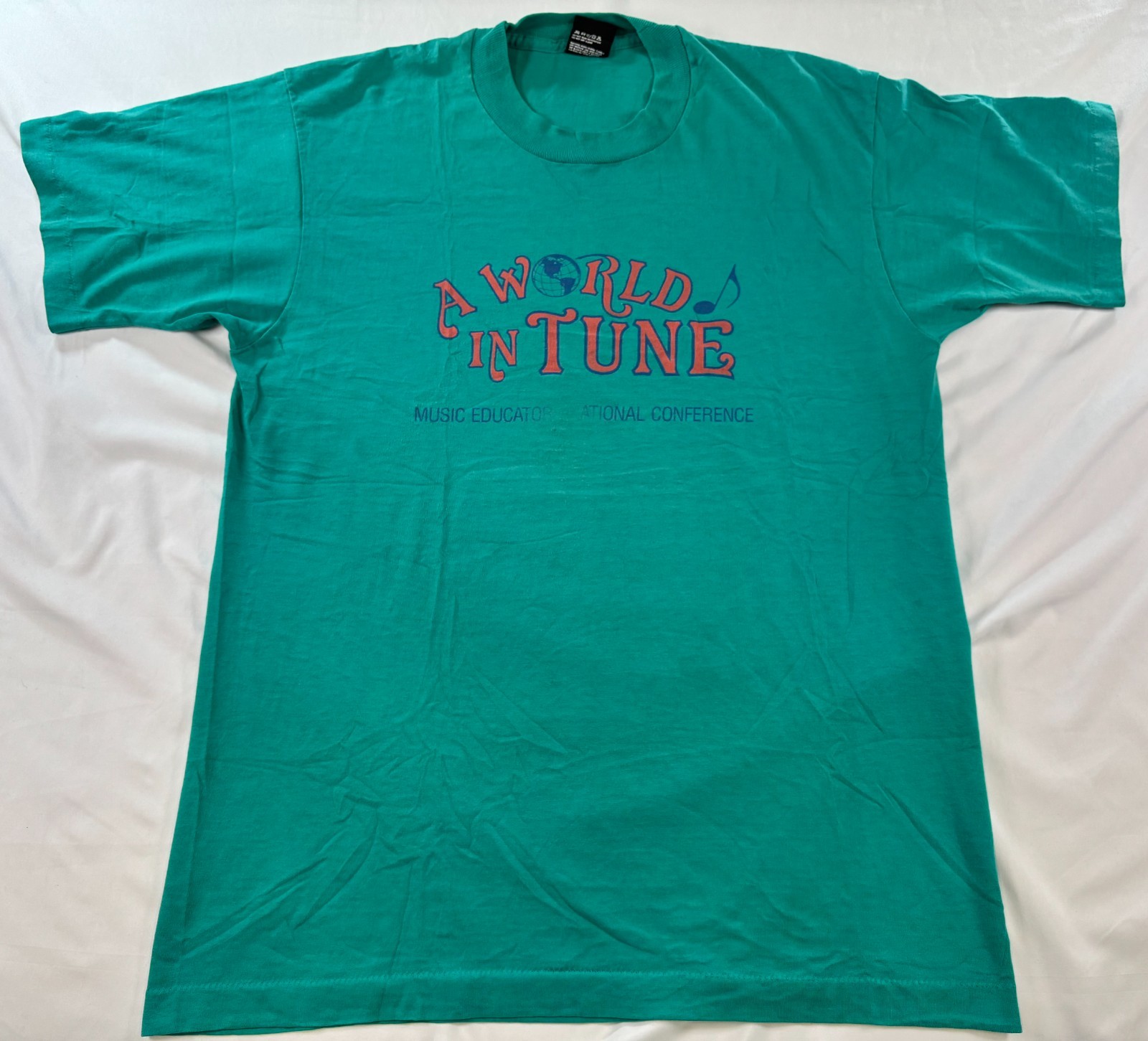 Vintage Single Stitch T Shirt Mens Sz Large Music Educators Conference Teal gallery