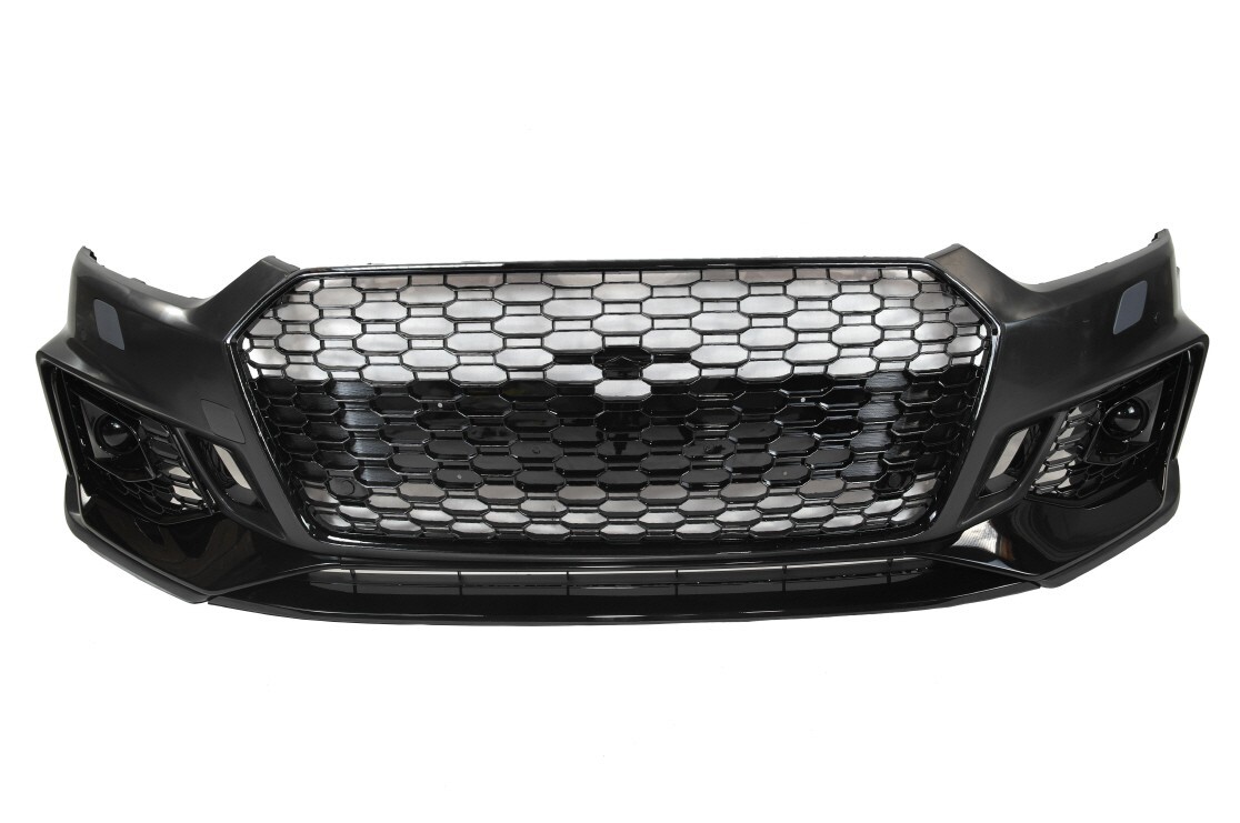 For Audi 17-19 B9 A5, RS5 Style Front Bumper with Black Front Grille