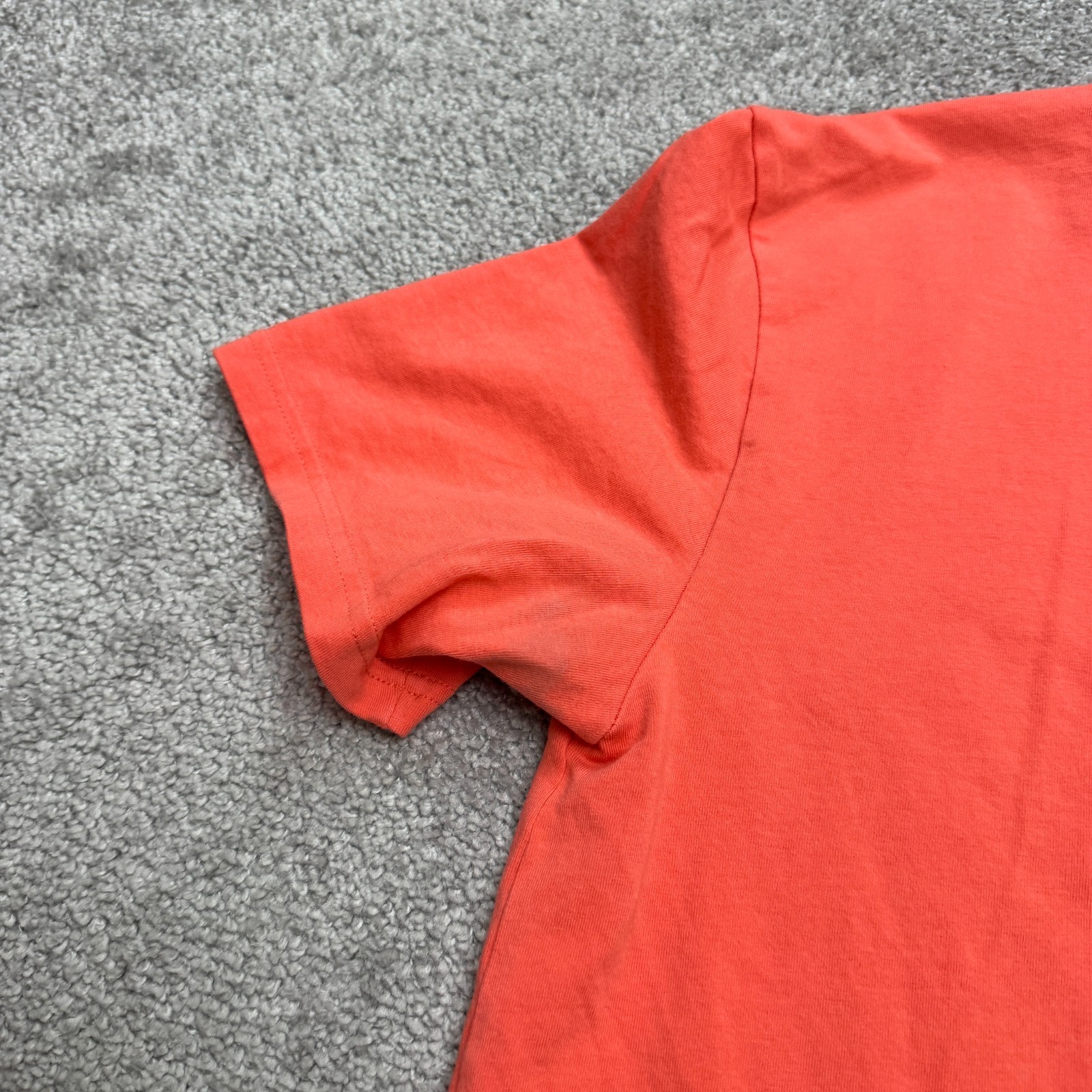 Express Basic V-Neck T-Shirt Mens Medium Coral Orange Short Sleeve Cotton Tee gallery