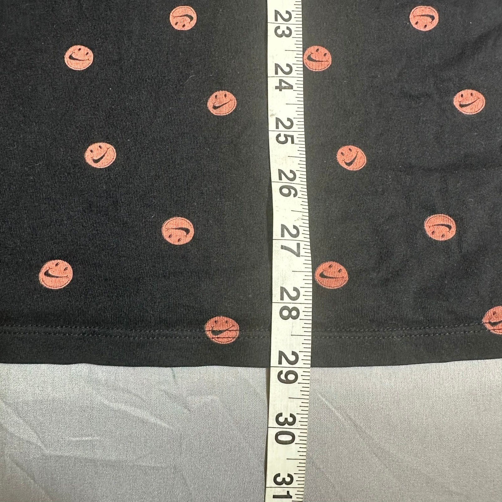 Nike Smiley Face All Over Print T Shirt Black AOP Logo Streetwear Mens Large gallery