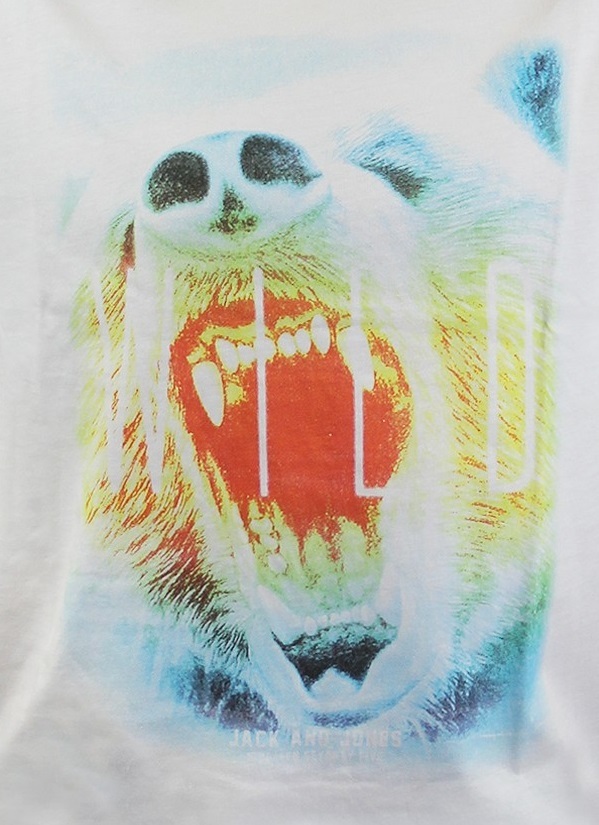 ORIGINALS by Jack & Jones WILD! Punk Tee SS CLOUD DANCER Slim Fit Size M