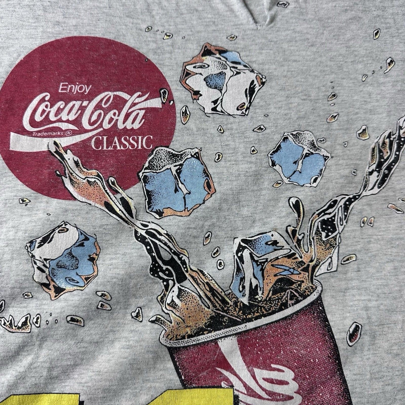 Vintage 90s Coca Cola Coke 44 Oz Double-Sided Shirt Soda Pop Mens XL gallery