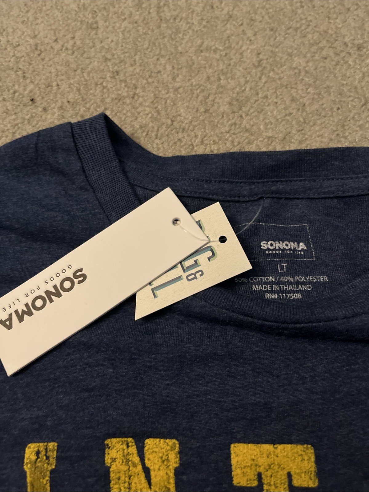 Sonoma Vintage Standard Blue T-Shirt Big & Tall L gallery