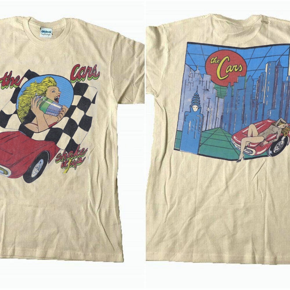 1981 The Cars Shake It Up 2 sided Sand T shirt Short Sleeve T shirt gallery