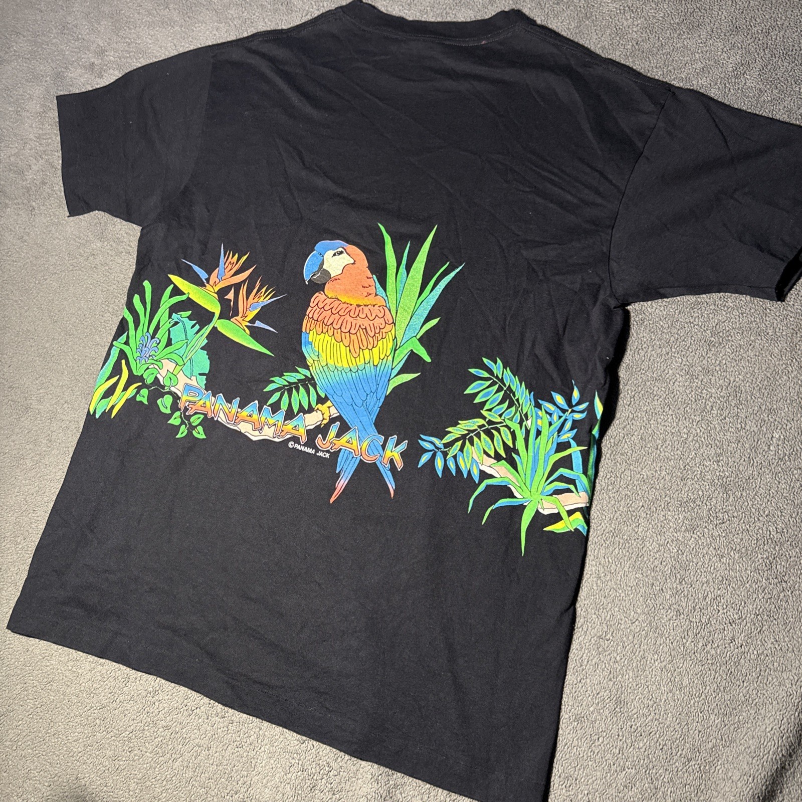 Vintage Panama Jack Shirt One Size Toucan Parrot Wrap Around T-Shirt Made In Us gallery
