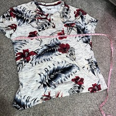 Voyage CRAFT + FLOW Men’s Tropical Floral Print Henley Shirt XL