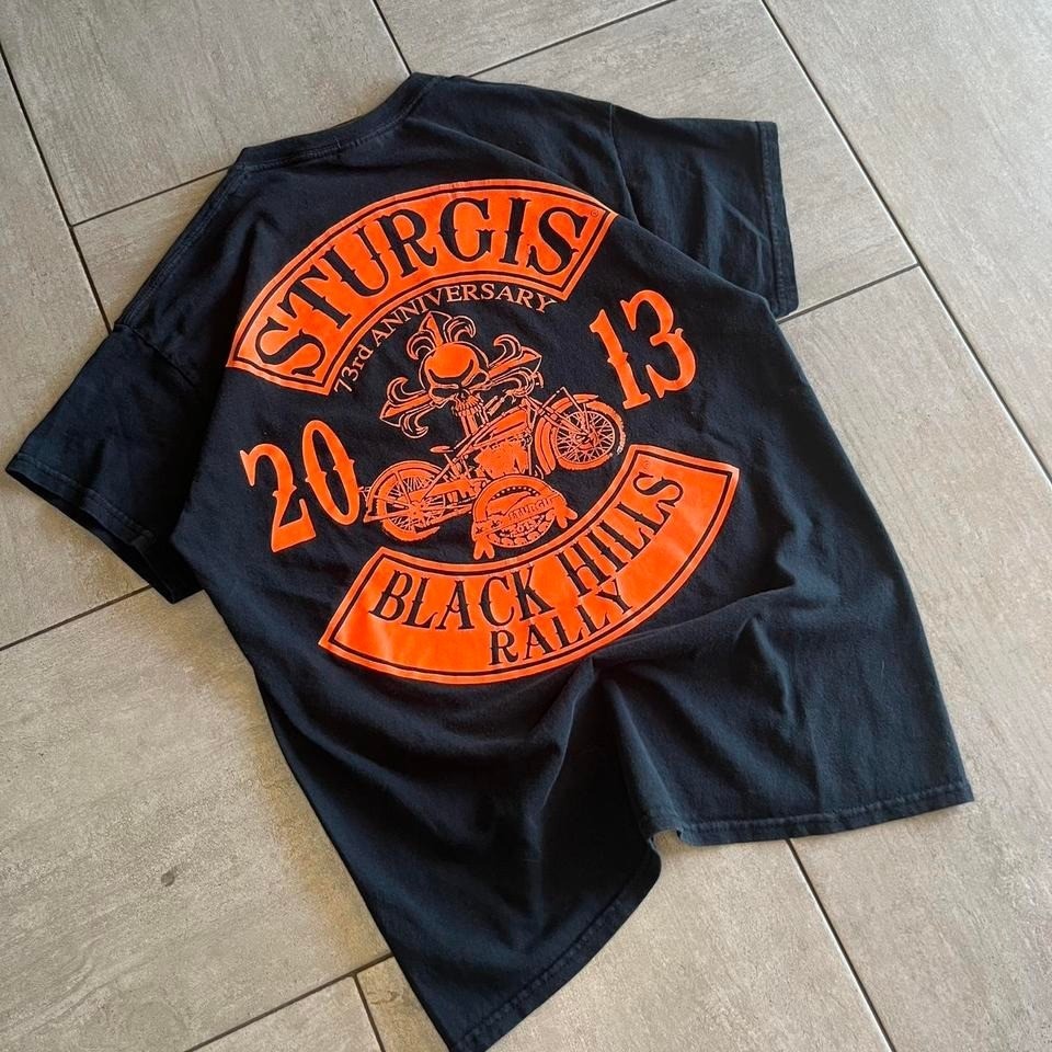 Gildan Sturgis 73rd Anniversary Black Hills Rally 2013 Graphic T-Shirt Black M gallery