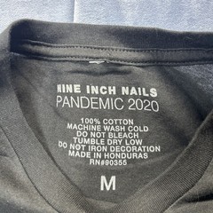 Nine Inch Nails NIN Pandemic 2020 Everyday The Same Black T-Shirt Adult Size M