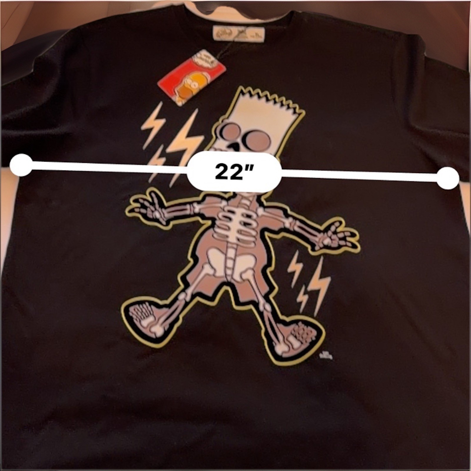 New Bart Simpson ELECTROBART T Shirt Mens XL Reflective Patch Matt Groening Rare gallery