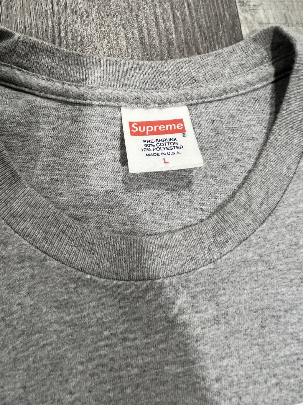 SS16 Supreme Morrissey Tee Heather Grey Size Large 100% AUTHENTIC gallery
