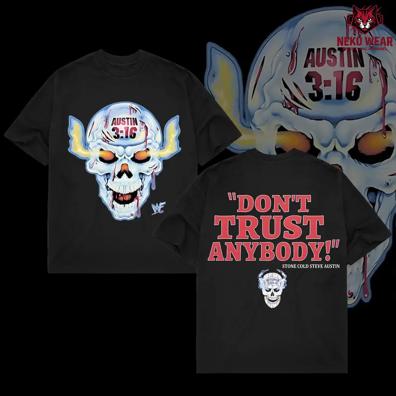 Wearova STONE COLD STEVE AUSTIN TEE , Wrestling Tee, Wrestling Graphic Tee