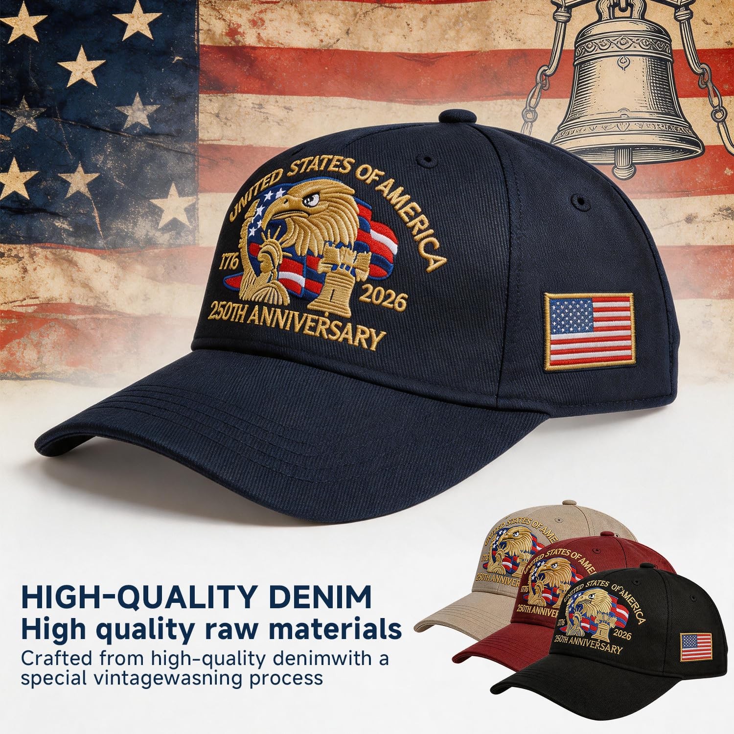 250th Anniversary USA Hat Adjustable United States 250th Anniversary Hat Ret... gallery