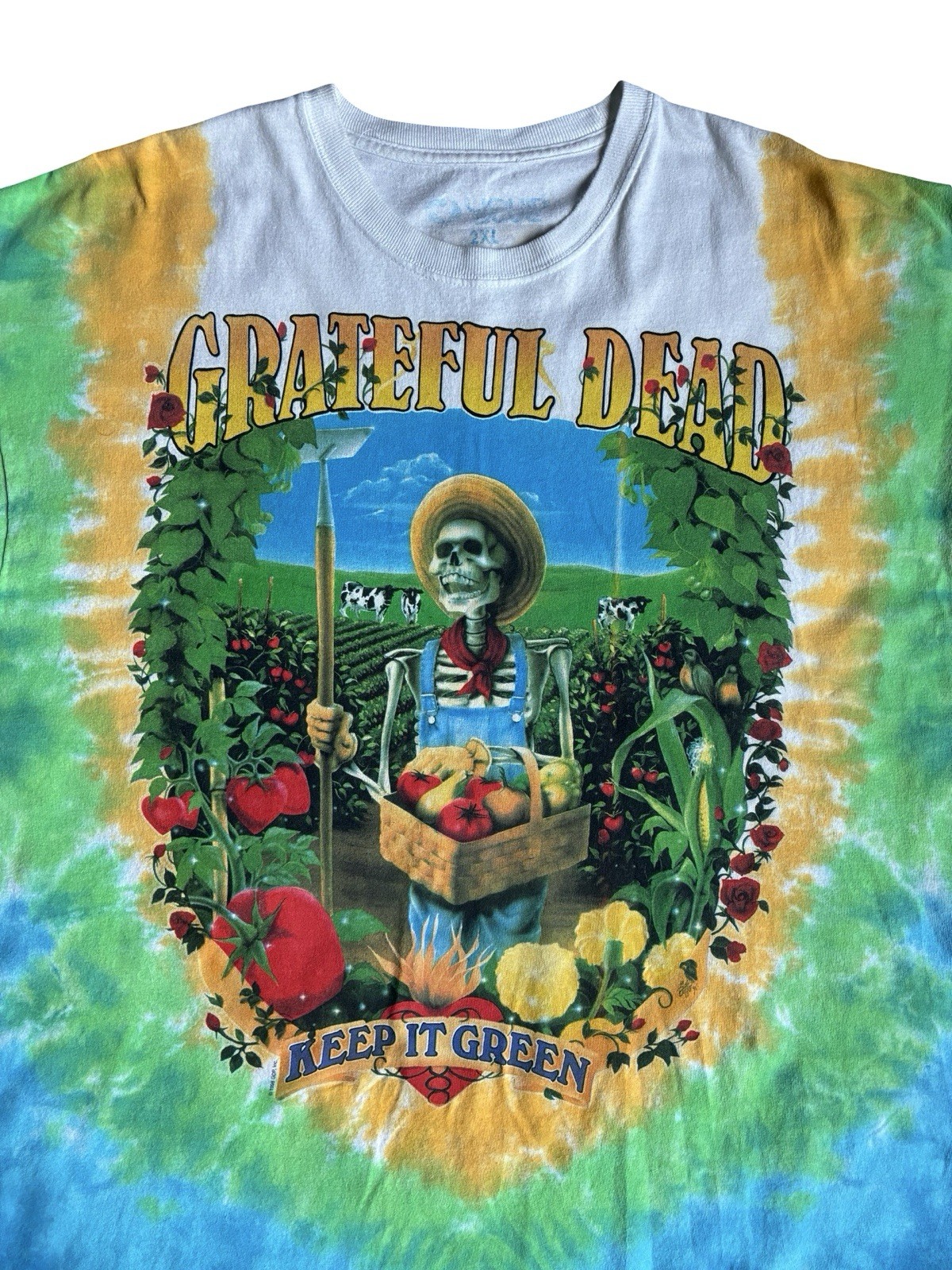 Vintage Grateful Dead Keep It Green Tie Dye Graphic T-Shirt Size XXL gallery