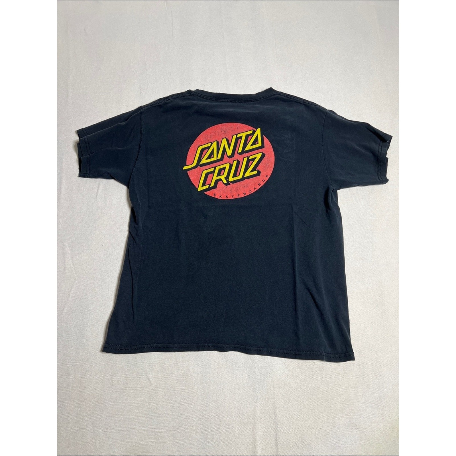 Santa Cruz Skateboards Kids Black Tee with Red Circle & Yellow Logo gallery