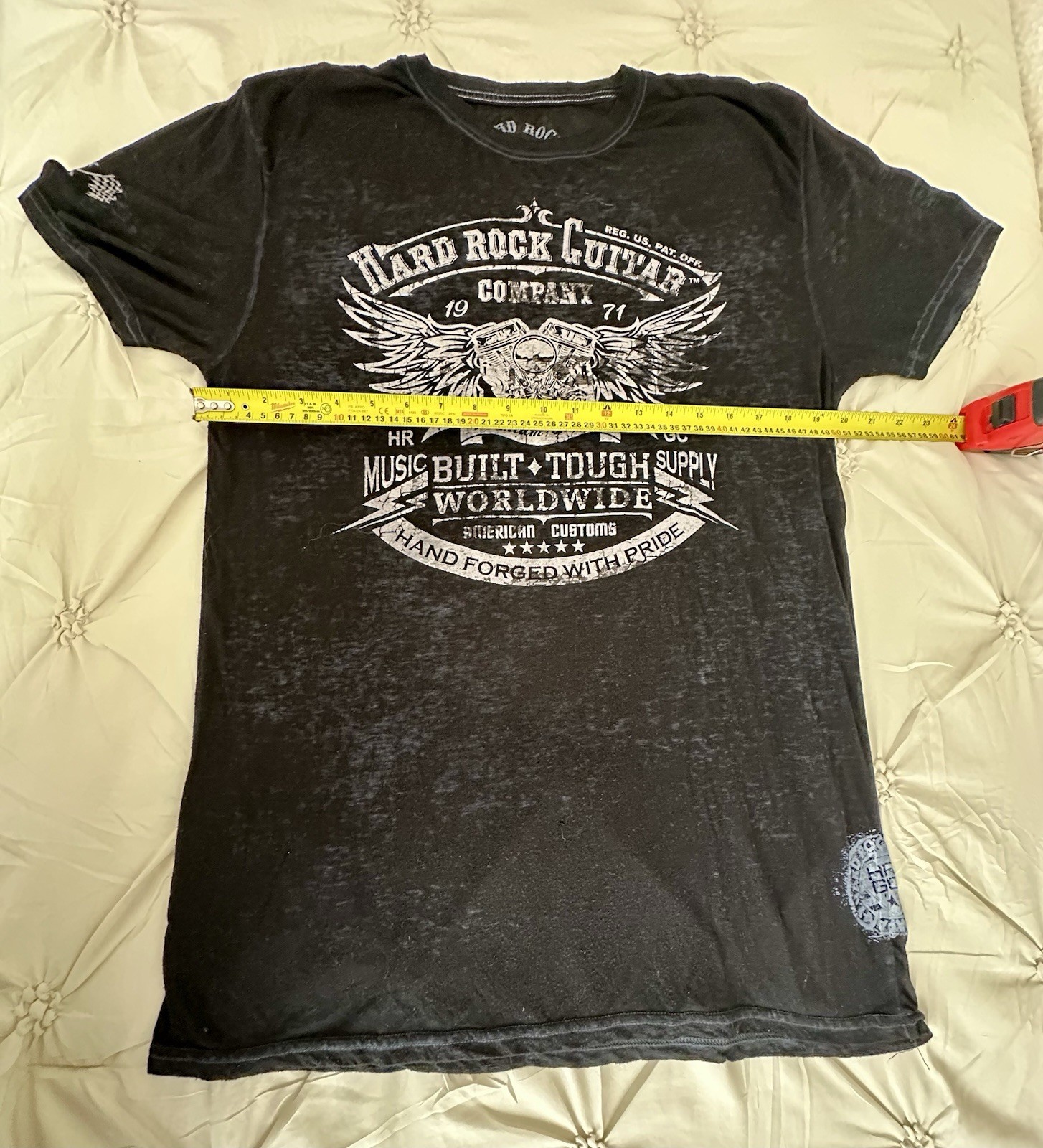 🔥Hard Rock Black Sheer Graphic Tee Vintage Rock Style Shirt Mens M✨ gallery