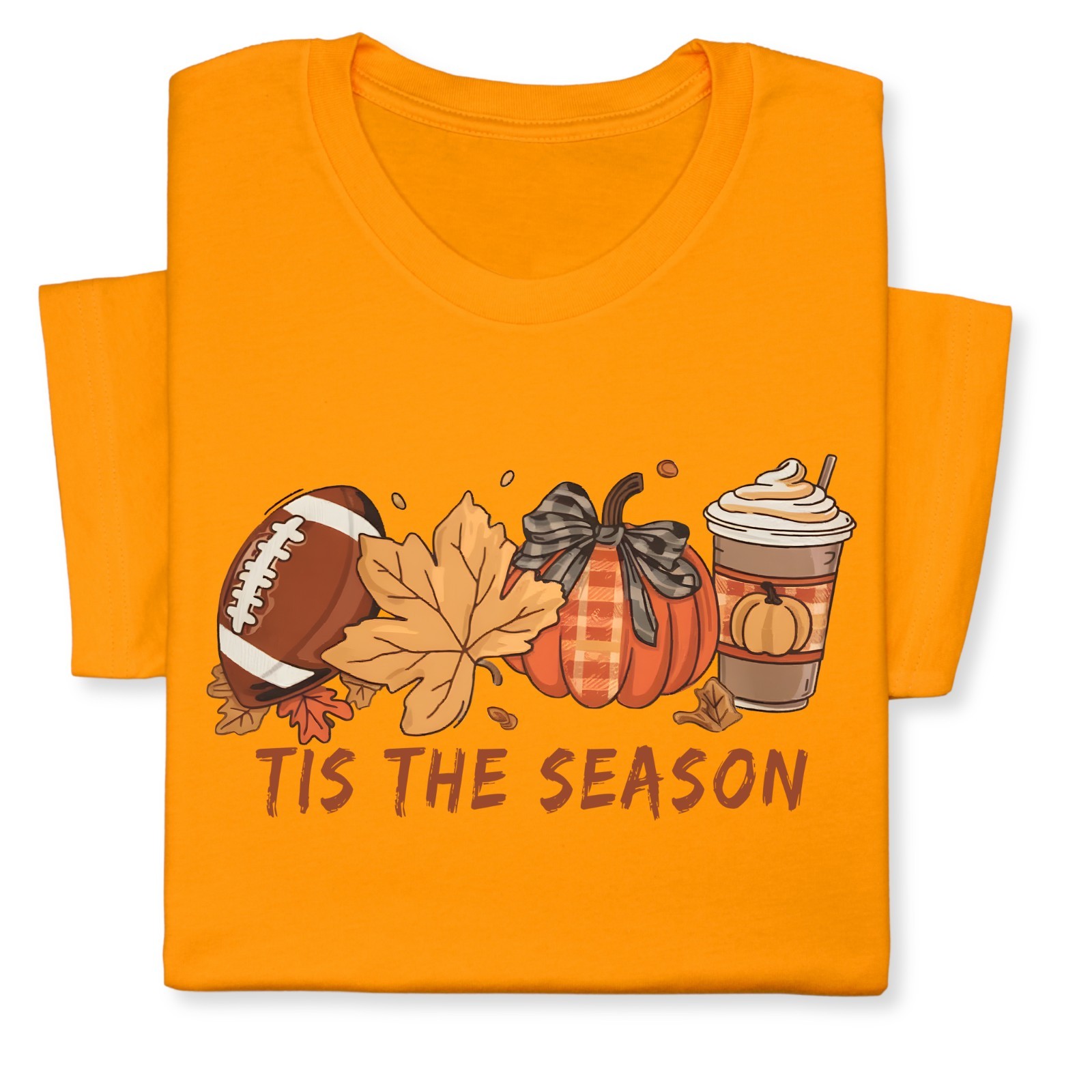 Tis the Season Fall T-Shirt, Pumpkin Spice & Football Autumn Tee gallery