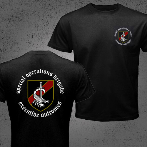 Executive Outcomes Mercenaries Angola South Africa Koevoet Army Military T-shirt gallery