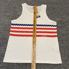 Chubbies Tank Top Men’s Small White Sleeveless Beach Stars And Stripes USA