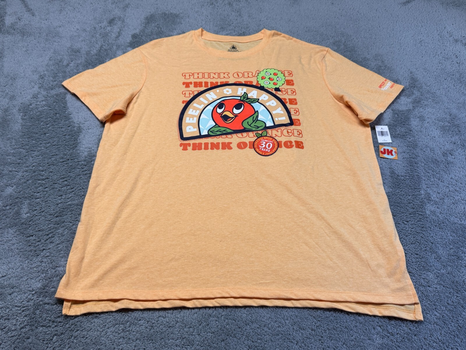 NEW Disney Shirt Adult XL Orange Bird Flower And Garden 30th Epcot Embroidered gallery