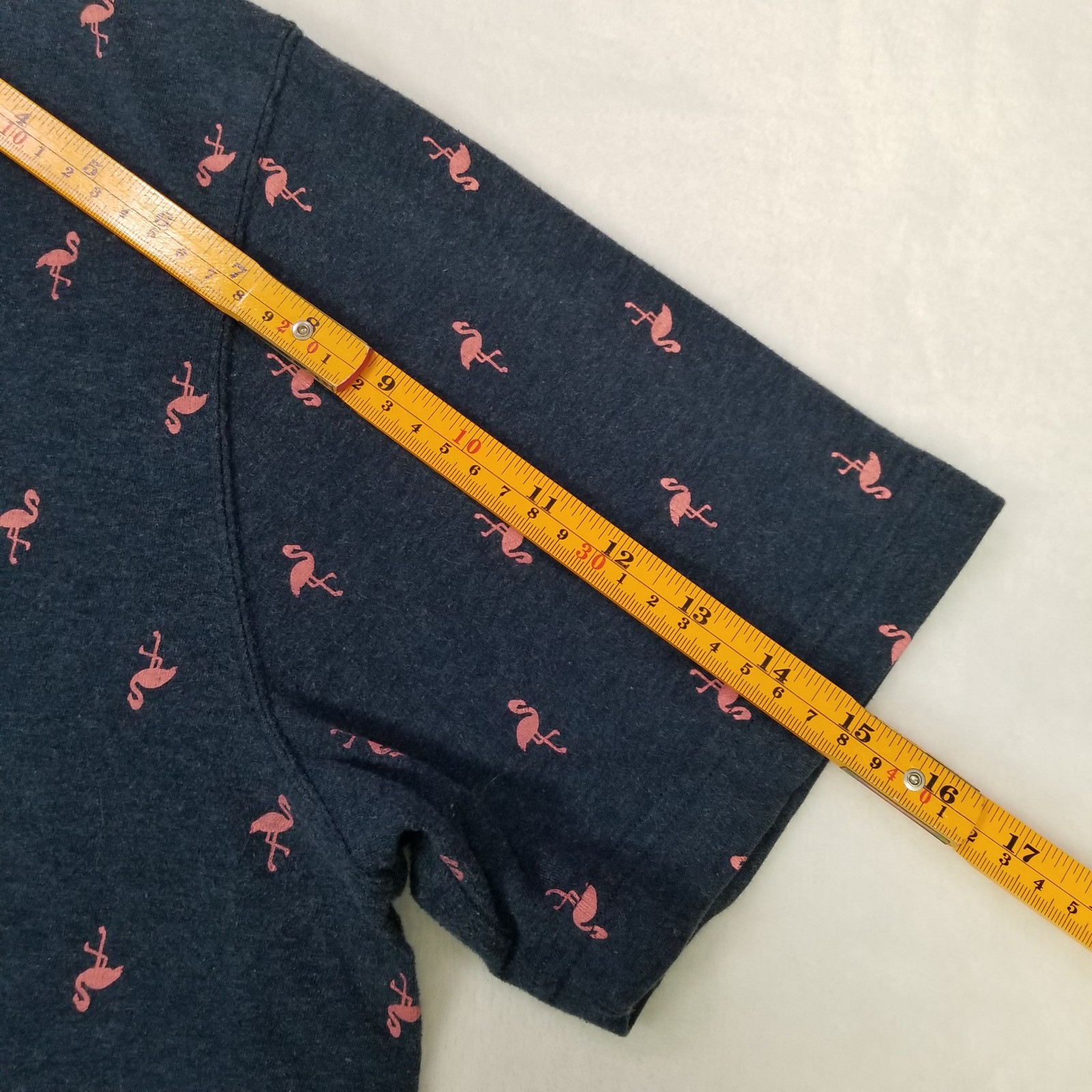 George Men's Navy Pink Flamingo All Over Print T-Shirt Size Large Classic gallery