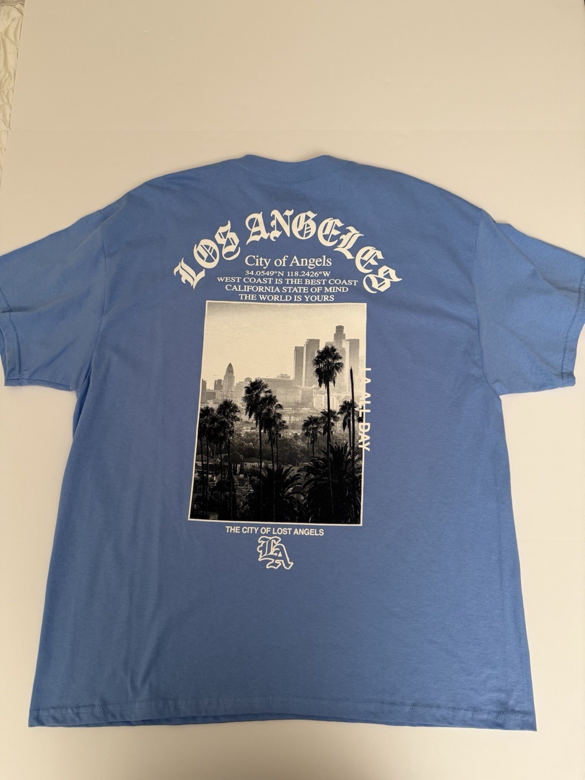 Popular Poison Los Angeles Graphic T-Shirt Men’s XL Light Blue Streetwear NEW gallery