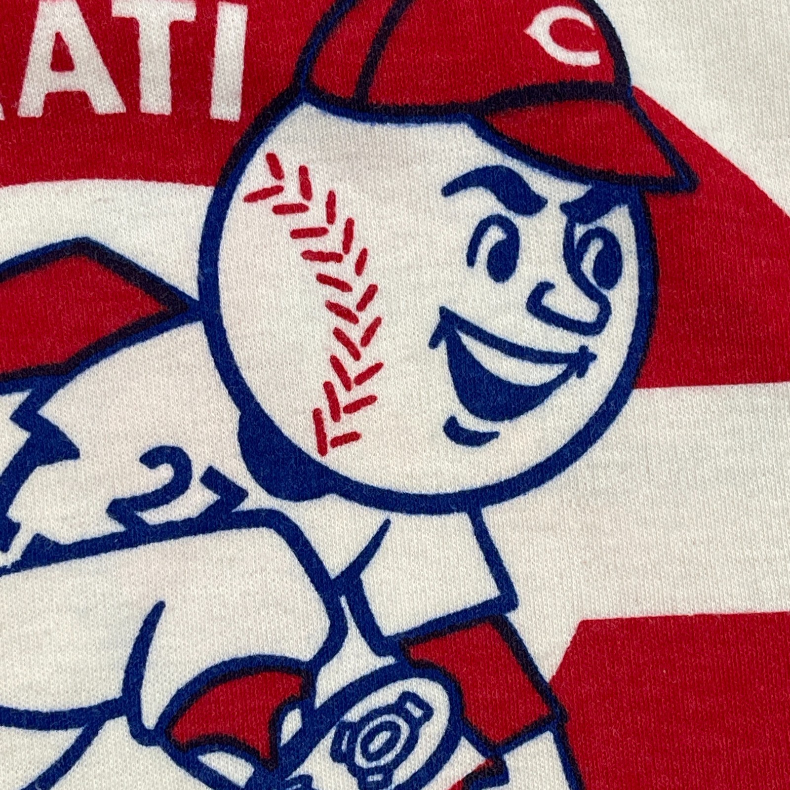 Vintage 70s Cincinnati Reds Mike #28 Baseball Shirt Teens Medium 15x22 Ivory gallery