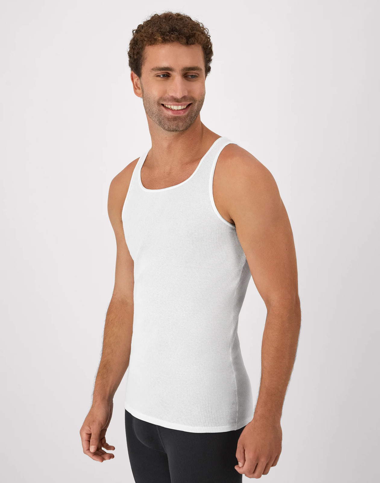 Hanes Men's TAGLESS ComfortSoft White A-Shirt 6-Pack Shirts Tank FreshIQ Value gallery