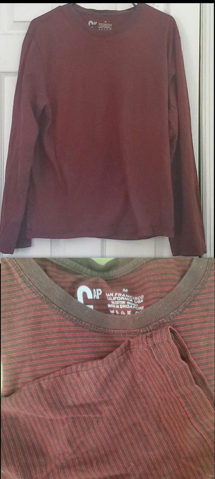 Lot (6) Men's Med LongSleeve TShirts (5Thermal, 1Reg): GAP, RuggedTrails,Etc gallery