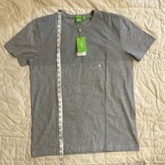 NEW! HUGO BOSS Green Label “TEE 8” Men’s Logo T-Shirt Stretch Large Gray NWT