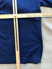 417 Van Heusen Shirt Men’s Medium 100% Cotton Royal Blue Long Sleeve Knit Mock