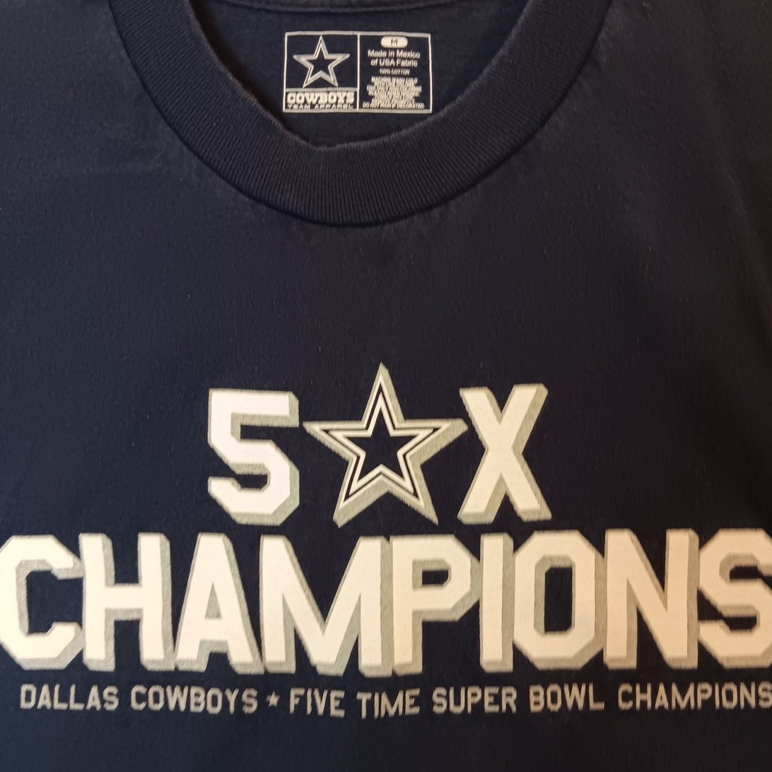 Dallas Cowboys Team Apparel Medium Navy Blue 5X Champs Nice Ring Super Bowl gallery