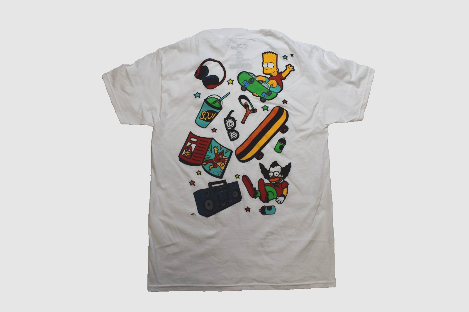 The Simpsons Mens Bart Simpson & Krusty The Clown Icons White Shirt NWT S-3XL gallery