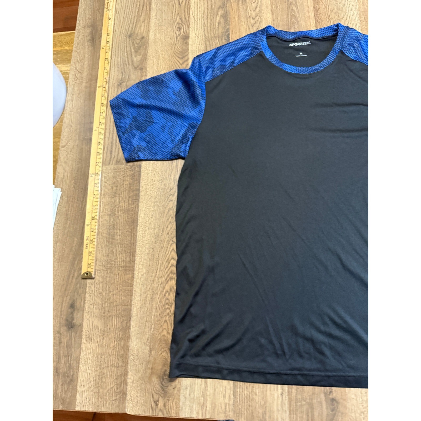 Sport-Tek Short Sleeve T-Shirt Mens XL Black Adult Camo Hex Raglan Excellent gallery