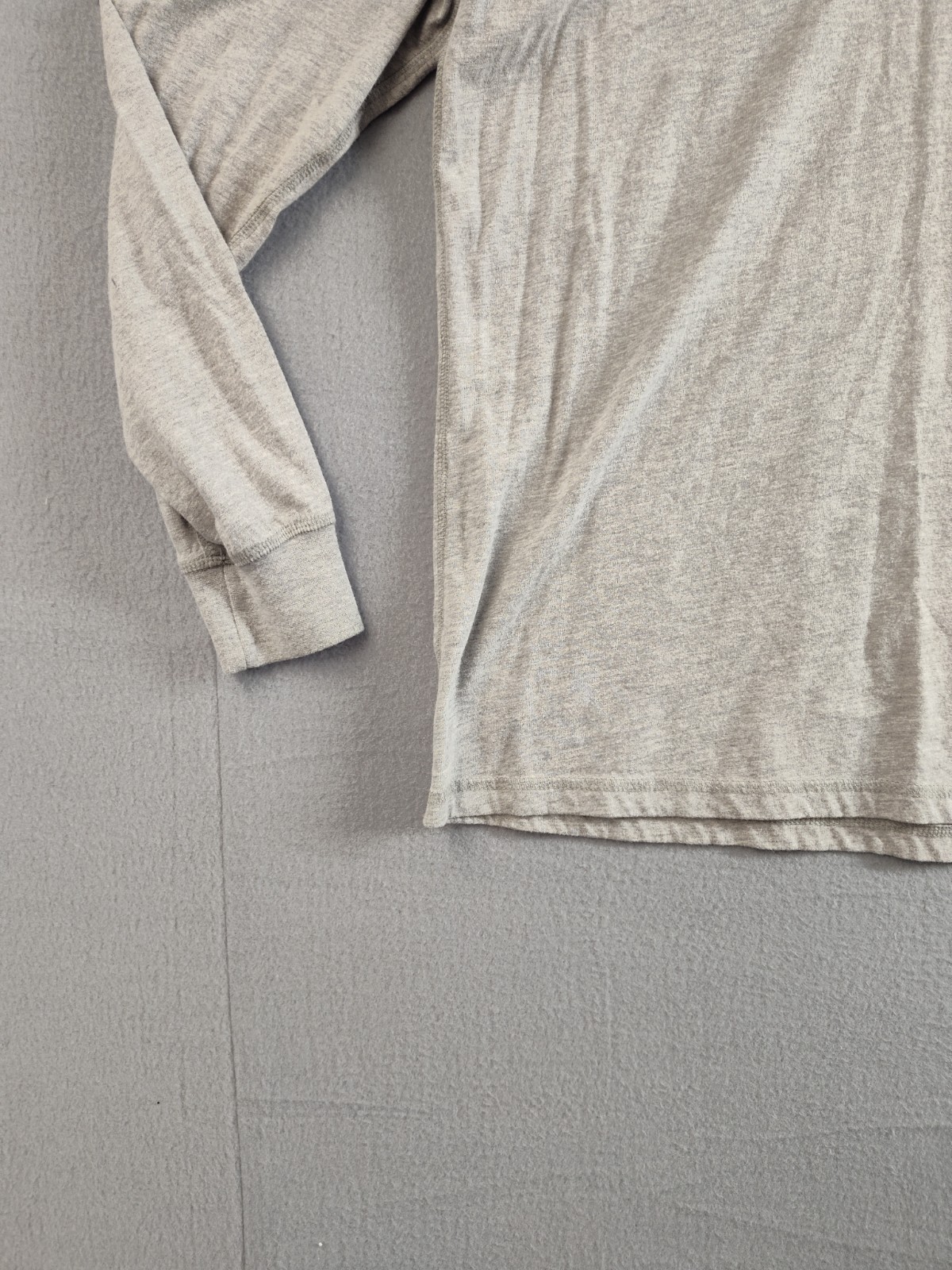 Weatherproof Men Shirt M Gray Henley Neck Long Sleeve Flat Front Pullover Tee gallery