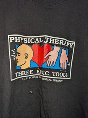 Vintage Hanes Three Basic Tools Physical Therapy UOP School Made In USA