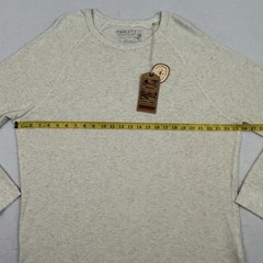 Faherty Mens Cloud Cotton Waffle Crew XXL Ivory Heather Thermal Shirt NWT