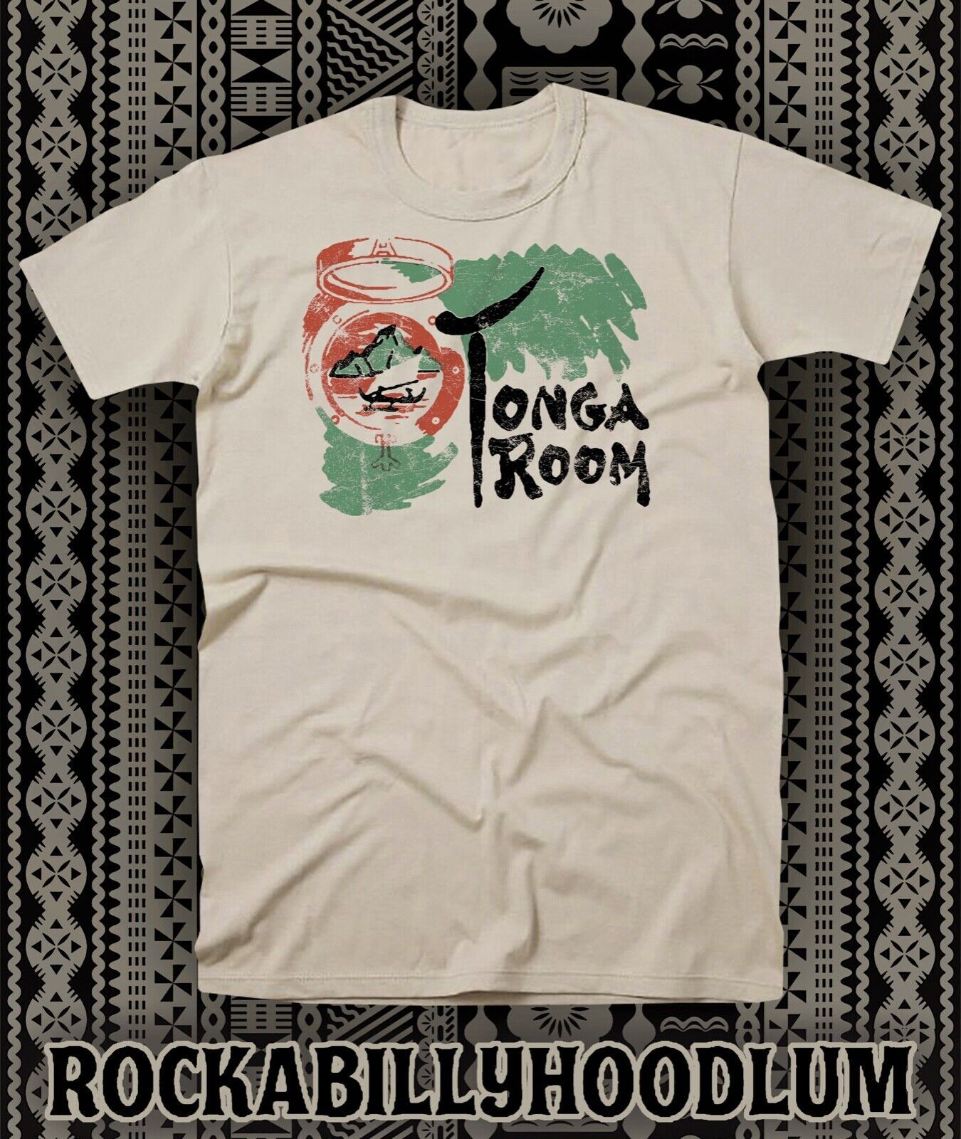 Retro Tiki T Shirt 100% Cotton Bar Mug Restaurant Polynesian Tonga Room gallery