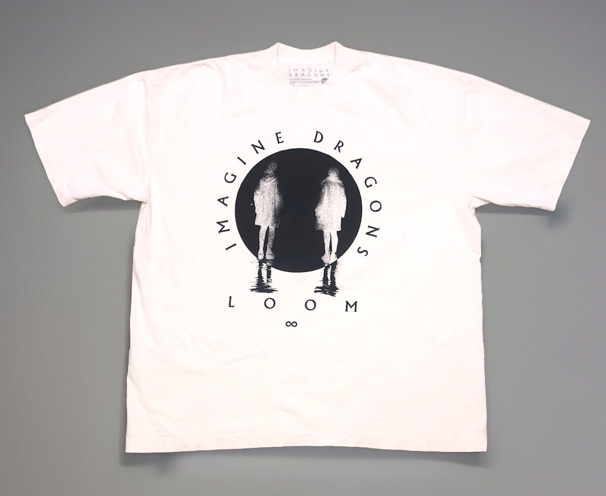 Imagine Dragons T Shirt XXL Cream LOOM World Tour 2024 Merch NEW *flaw gallery