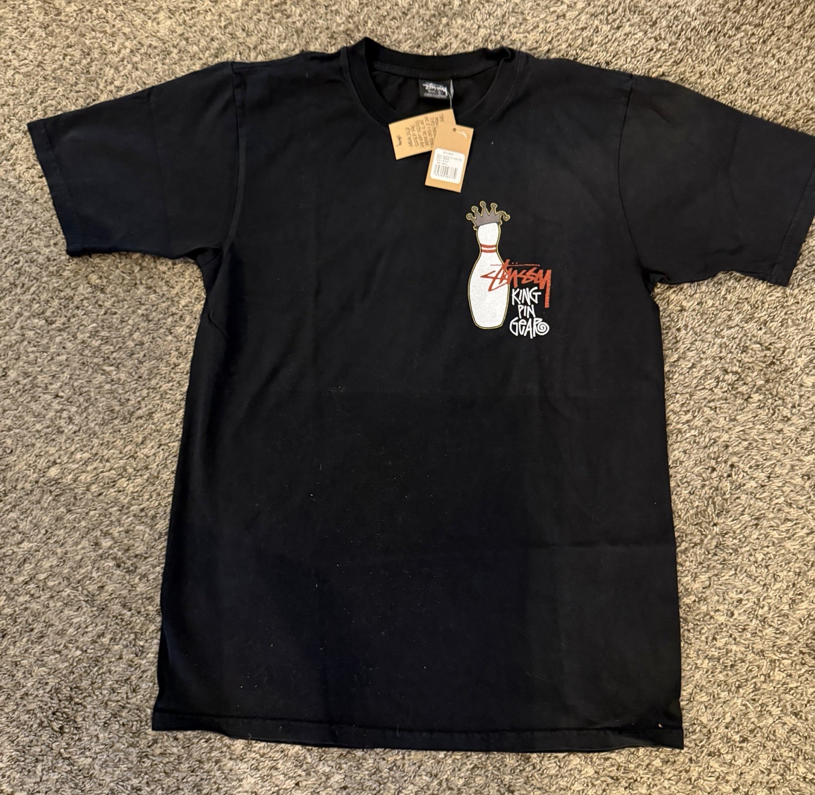 Stussy Shirt Tee Tshirt Black Size Small Double Sided Streetwear ✅ gallery