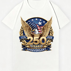 USA 250 Years Eagle & Flag Tee | 1776-2026 Patriotic Unisex T-Shirt