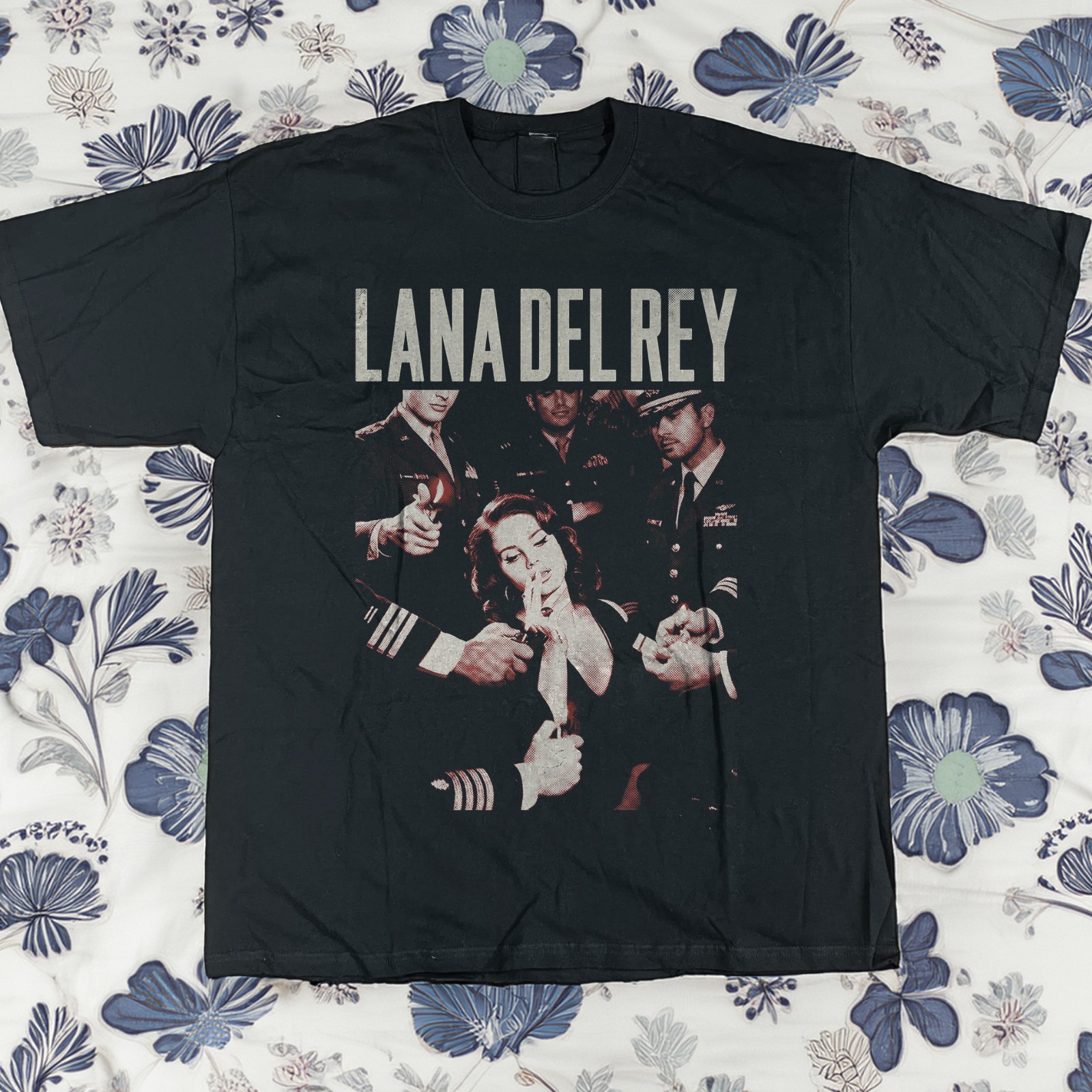 NEW! Lana Del Rey Graphic Tee Retro Unisex Black Cotton T-Shirt gallery