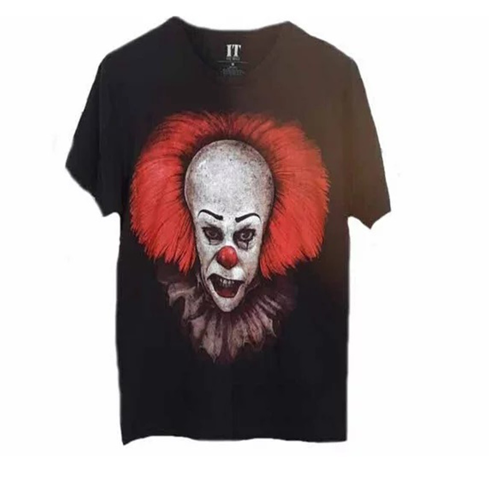 IT The Movie Pennywise Face Men’s Blended Fabric Black T-Shirt Size XXL – NWT