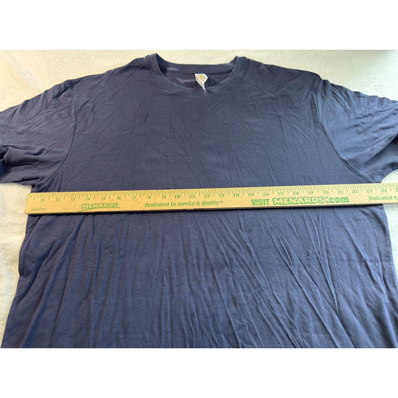 Royal Avalon Mens XL Navy Blue Bamboo Cotton Blend Stretch Crew Neck T-Shirt gallery