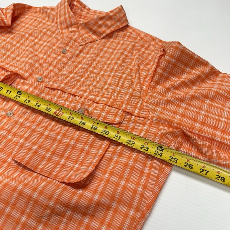 Filson Nylon Blend Ventilated Button Up Mens Long Sleeve Fishing Shirt L Orange gallery