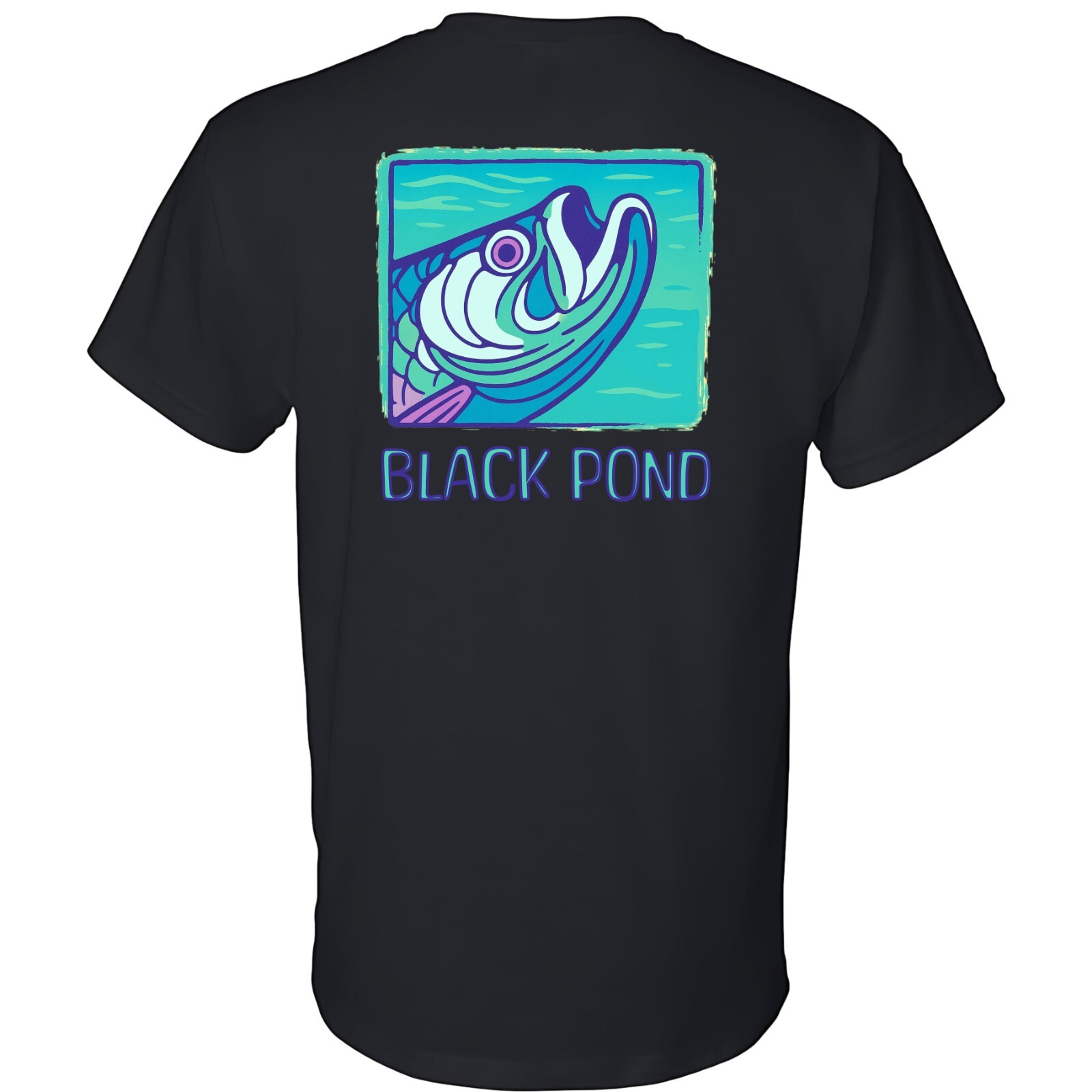 Black Pond Saltwater Series Tarpon Fish Men's T-shirt Inshore Fishing gallery